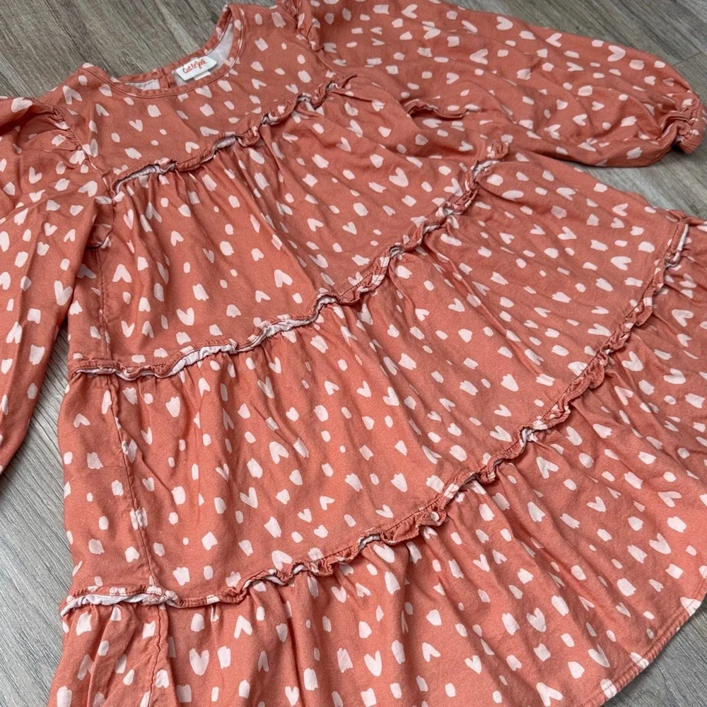 Cat & Jack Girl Oversized Orange Fall Dress Size M (7/8)